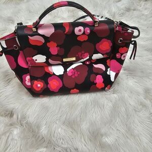 Kate Spade New York Laurel Way LILAH Floral Print Satchel $398 EUC